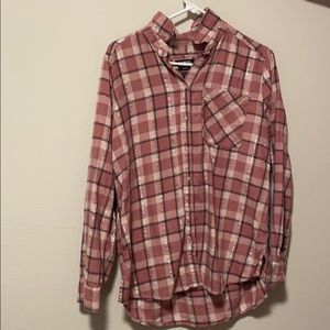 Express pink sparkly flannel
